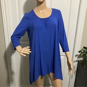 Papa Vancouver | Bamboo blue oversized 3/4 sleeves top